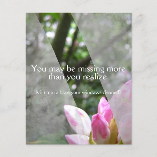 4 x5-kaart voor het schoonmaken van vensters flyer (Voorkant)