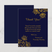 4 x5 platte dank voor uw marinekaart bedankkaart (Voorkant / Achterkant)