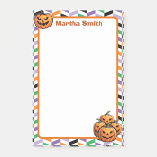 4 "x6" grijnzende jack-o'-lantaarns post-it® notes
