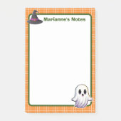 4 "x6" Sinaasappel Spooky Schattige Post-it® Notes (Voorkant)