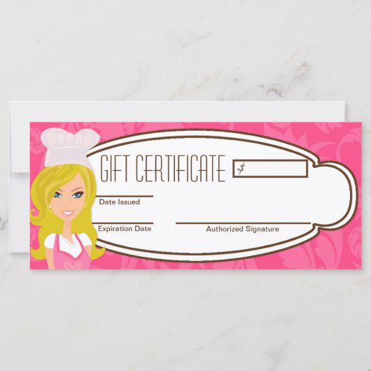 4 x9 Cadeaubon Baker Pink Cakes (Achterkant)