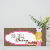 4 x9 Cadeaubon Baker Pink Cakes (Staand voorkant)