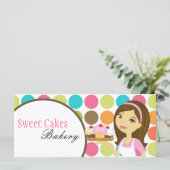 4 "x9" Cadeaubon Bakkerij Brunette Baker Cup (Staand voorkant)