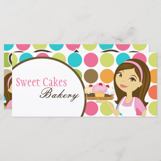 4 "x9" Cadeaubon Bakkerij Brunette Baker Cup (Voorkant / Achterkant)