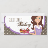 4"x9" Cadeaubon Brunette Baker Cakes (Voorkant)