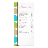 4 x9-inch prijslijst bakkerij Brunette Baker Cup C Reclamekaart (Achterkant)