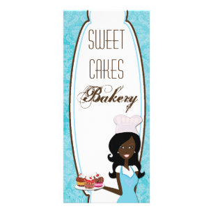 4 "x9" Prijslijst Afro-Amerikaanse Baker Cup Cakes Reclamekaart
