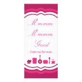 4"x9" Prijslijst warmroze catering Reclamekaart (Voorkant)