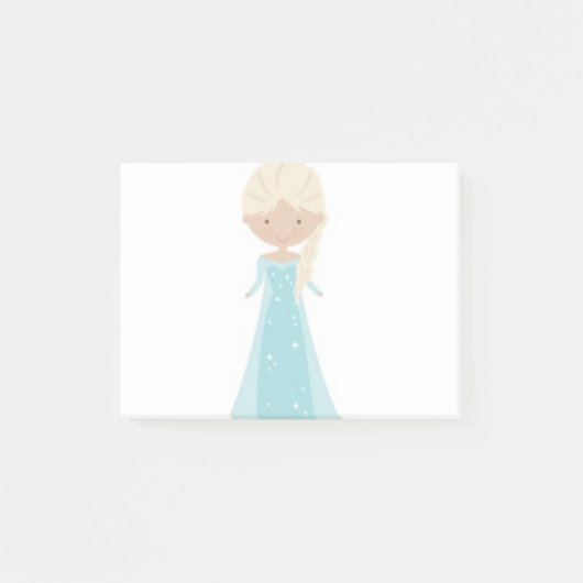 4 x 3 Post It Notes -- Geanimeerde Elsa uit Frozen (Voorkant)