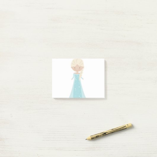 4 x 3 Post It Notes -- Geanimeerde Elsa uit Frozen (Op bureau)