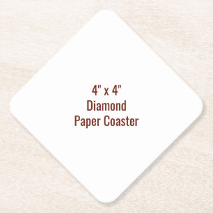 4" x 4" Diamant Kartonnen Onderzetters