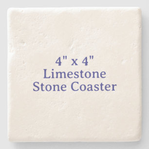 4" x 4" kalksteen toon onderzetter