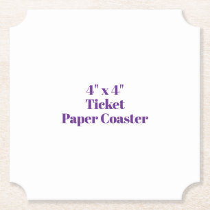 4" x 4" Ticket Kartonnen Onderzetters