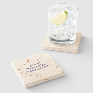 4" x 4" Travertine Toon Onderzetter