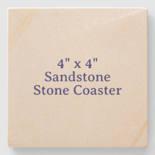 4" x 4" Zandsteen Kleur Onderzetter