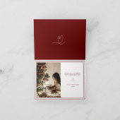 4 x 5,6-inch Tented Merry-kerstminimalist Feestdagen Kaart (Binnen)