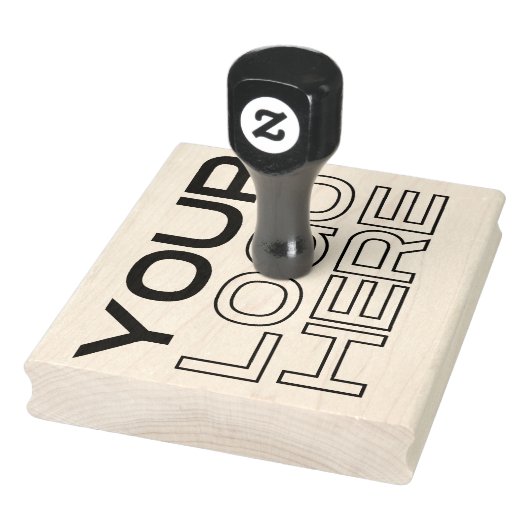 4 x 5" Extra Groot Aangepast Bedrijfslogo Rubberstempel (Stempel)