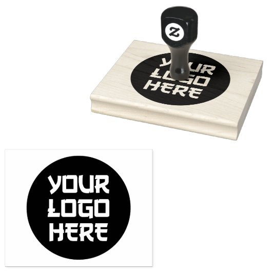4" x 5" Extra Groot | Eenvoudig Zakelijk Logo Rubberstempel (Gestempeld)