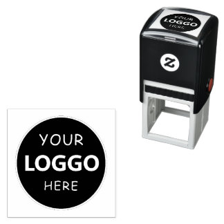 4 x 5" Extra Large Custom Company Logo Rubber Zelfinktende Stempel