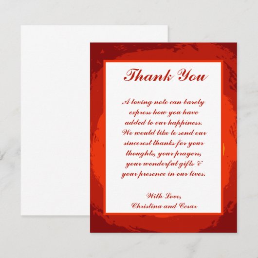 4 x 5 FLAT Bedankkaart Rode zonsondergang in Afrik (Voorkant / Achterkant)