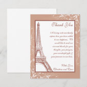 4 x 5 FLAT Hartelijk dank Kaart Floral Spiral in P (Voorkant / Achterkant)