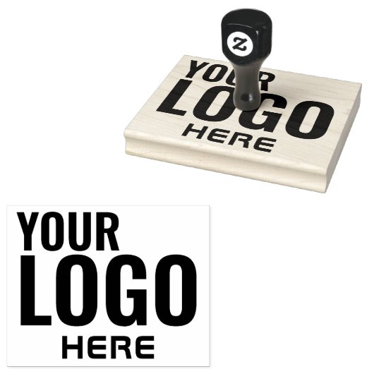 4 x 5 inch Extra groot Logo voor aangepast bedrijf Rubberstempel (Gestempeld)
