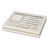 4" x 5" LINE DANCE PASSPORT ID Rubber Stamp Rubberstempel (Stempel)