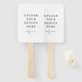 4 x 6-inch Fan Wedding Program Handwaaier (Voorkant en achterkant)
