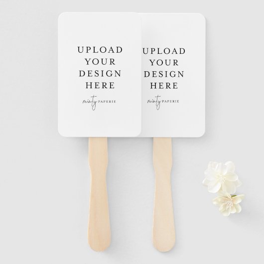 4 x 6-inch Fan Wedding Program Handwaaier (Voorkant en achterkant)