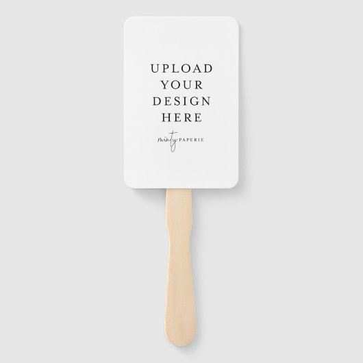 4 x 6-inch Fan Wedding Program Handwaaier (Achterkant)
