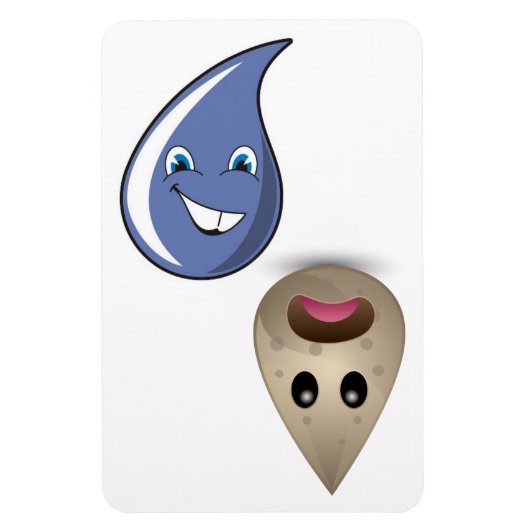 4 x 6-inch reinigings-/vuile waterdruppels Geen te Magneet (Verticaal)