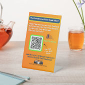 4 x 6 vensterklemmen reclamebord met voetstuk (Insitu)