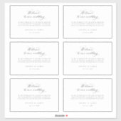 4 x 6 welkomstcadeaubonnen Hotel Bag Stickers (Vel)