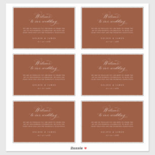 4 x 6 welkomstcadeaubonnen Hotel Bag Stickers