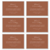 4 x 6 welkomstcadeaubonnen Hotel Bag Stickers (Voorkant)