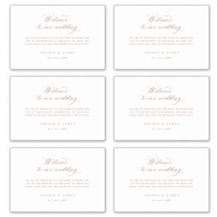 4 x 6 welkomstcadeaubonnen Hotel Bag Stickers