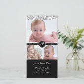 4 x 8 Fotokaart Elegant Wit (V) Aankondiging (Staand voorkant)