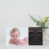 4 x 8 Roze Elegant Aankondiging (Staand voorkant)