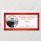 4 x 8 Verloving foto aankondiging rode zonsonderga (Voorkant / Achterkant)