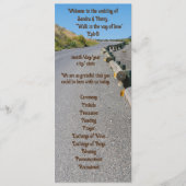 4"X 9,25"Huwelijksprogramma beide kantentekst Programmakaart (Voorkant)