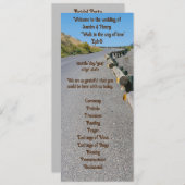 4"X 9,25"Huwelijksprogramma beide kantentekst Programmakaart (Voorkant / Achterkant)