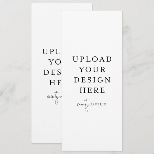 4 x 9,5-inch Narrow Uitnodiging - Portret (Voorkant / Achterkant)