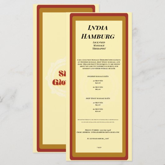 4 x 9-inch flatprogramma Groove Programmakaart (Voorkant / Achterkant)