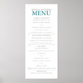 4 x 9-inch Harbour Blue Menu Poster (Voorkant)