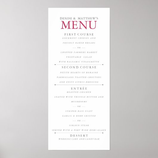 4 x 9 inch Inuendo Colour Menu Poster (Voorkant)