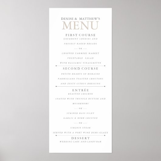 4 x 9-inch perfect Bleek menu Poster (Voorkant)