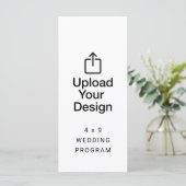 4" x 9" platte Kaart - huwelijksprogramma (Staand voorkant)