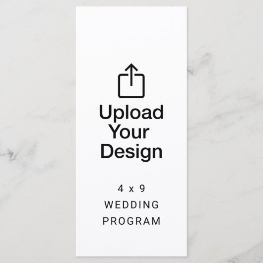 4" x 9" platte Kaart - huwelijksprogramma (Voorkant)