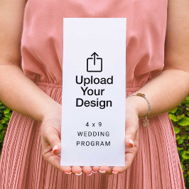 4" x 9" platte Kaart - huwelijksprogramma