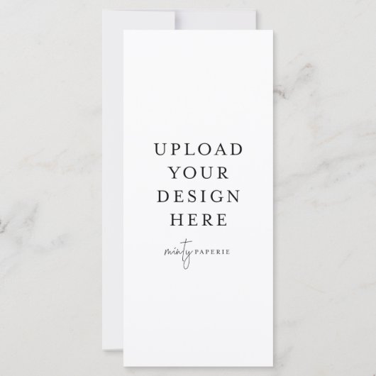 4" x 9" Vlakke kaart - Portret (Achterkant)